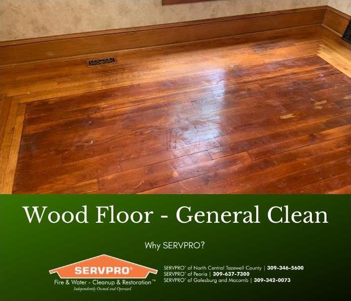 Wood floor in need of general clean.